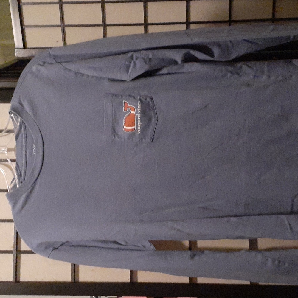 Vineyard Vines Men's Football Logo Long Sleeve Top XS